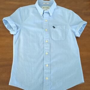 Abercrombie and Fitch kids Short sleeve collared button down boy's shirt size L